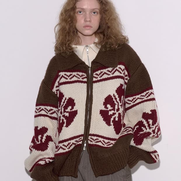 락케이크 플라워 코위찬 투웨이 니트 가디건 S