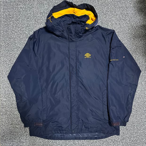 (XL추천) 디키즈 네이비 바람막이 후드 자켓