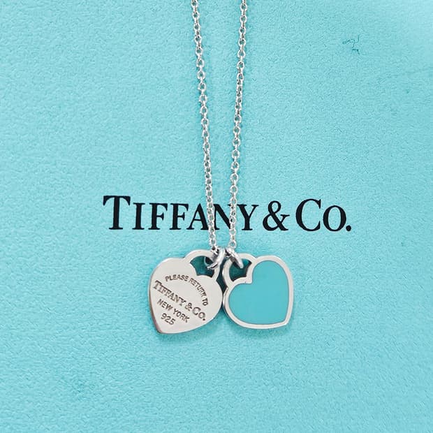 티파니앤코 리턴투 더블 하트 미니 민트 목걸이 [정품]