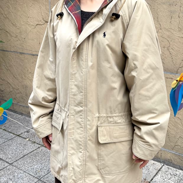 폴로 90s 베이지 필드 자켓 코트 