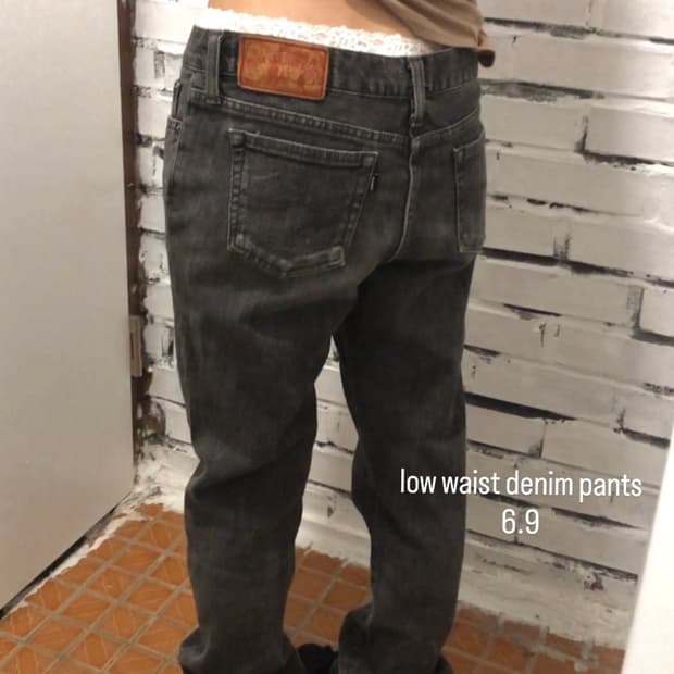 빈티지 데님 low waist denim pants