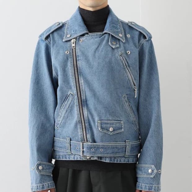겐조 데님 더블라이더 바이크자켓