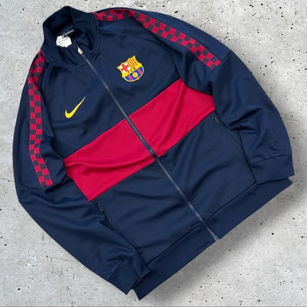 [M] 나이키 바르셀로나 19-20 져지 트랙 자켓 남색/레드 D440