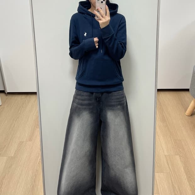 폴로 랄프로렌 신형 화이트 포니 네이비 후드티