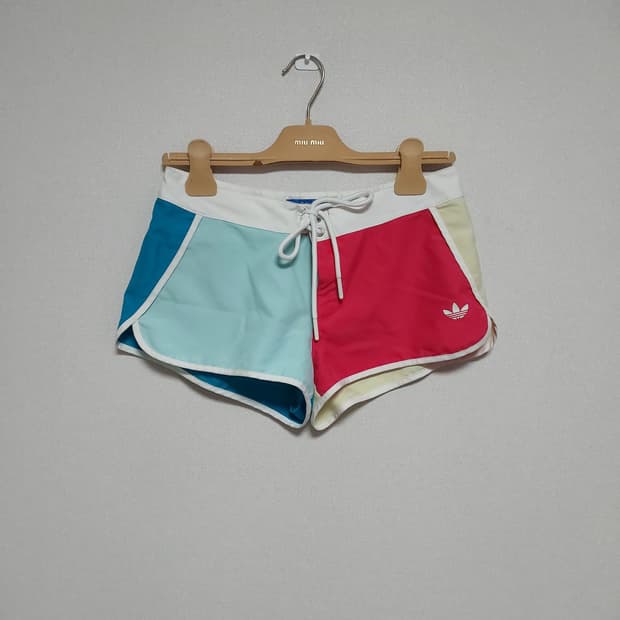 아디다스 컬러블록 쇼츠 코르셋 반바지