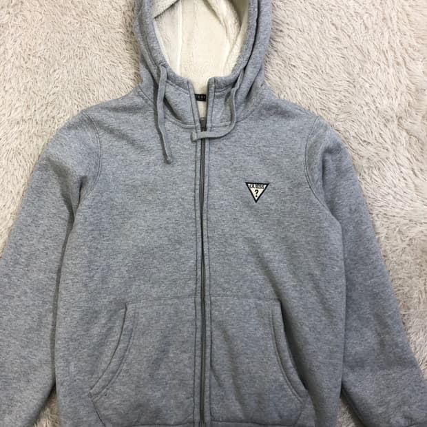 게스 퍼안감 후드 집업/#150