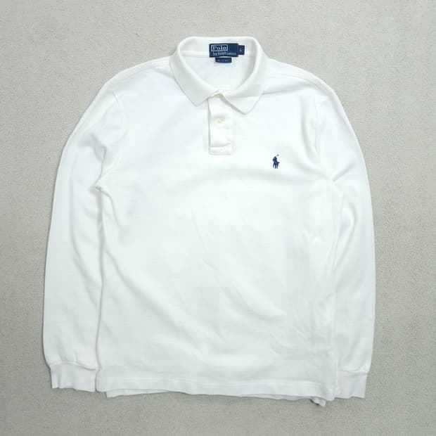 폴로 랄프 로렌 화이트 카라티 L 