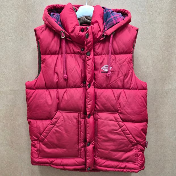 디키즈 후드 패딩 조끼