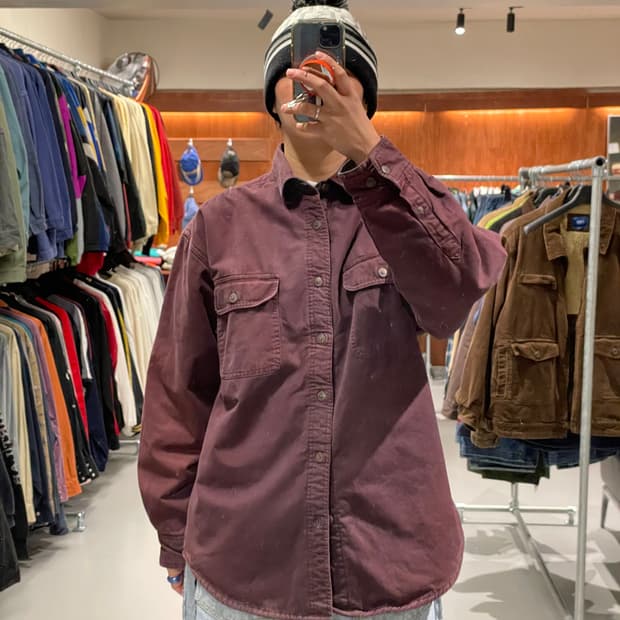 빈티지 플리스 셔츠  