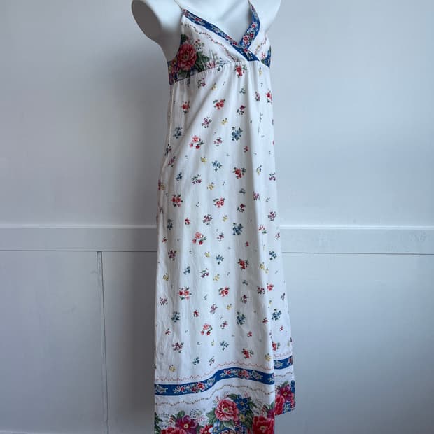 아이보리 플로럴 슬립 맥시 원피스