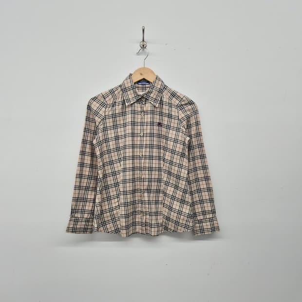 버버리 체크 셔츠 여성 XS