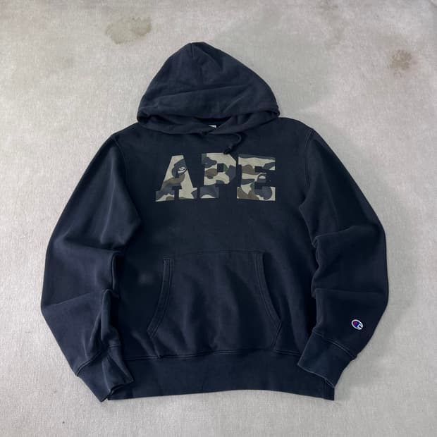 100 베이프 x 챔피온 90s 후드티