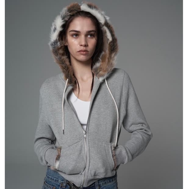 Settle for moon 후드집업 그레이