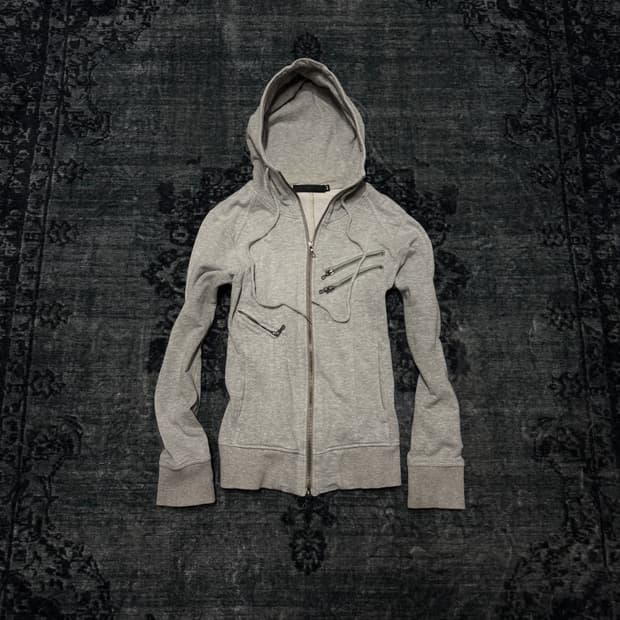 Fuga grey riders multi zip hoodie