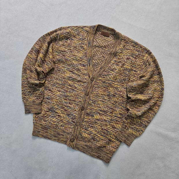 실측확인 니수리 멀티컬러 니트 가디건 0407Y