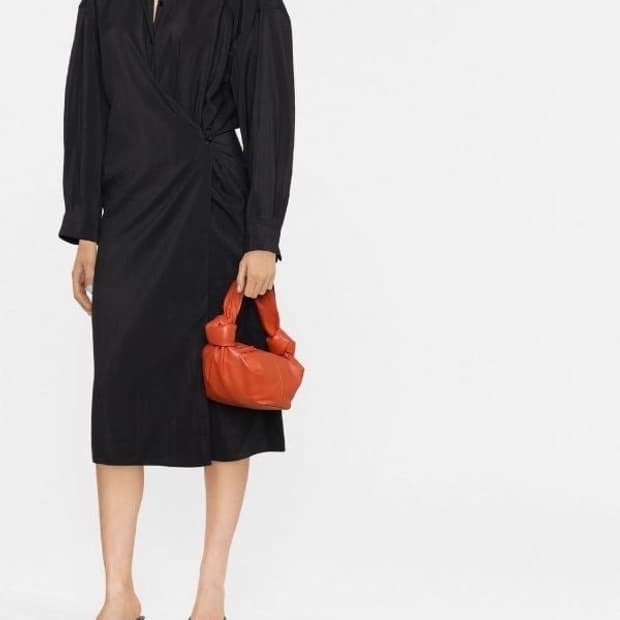 르메르 트위스트 드라이실크 원피스 블랙 34