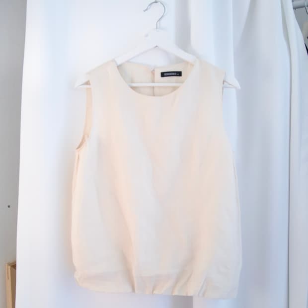 [Georges Rech] shirr sleeveless (ivory)