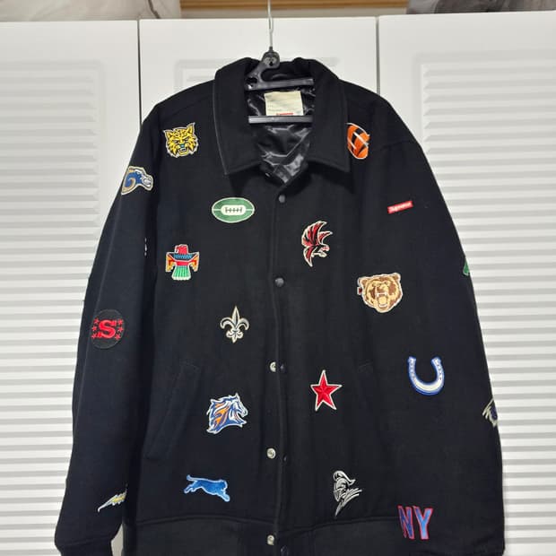 슈프림 패치 바시티자켓