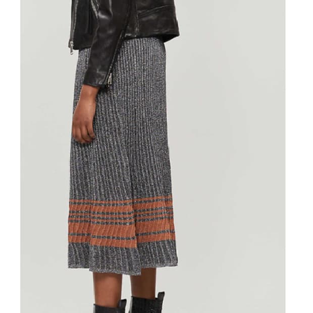 국내 산드로 봄 가을 얇은 롱 플리츠 스커트 S 거의새것 사랑봉봉