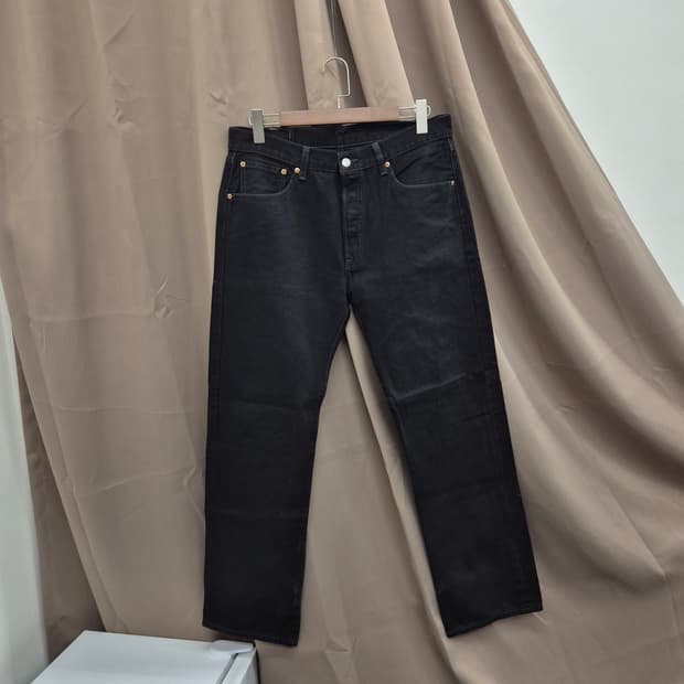 리바이스 501 블랙 진 34
