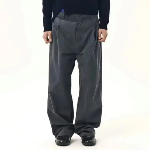 EE 더블웨이스트 팬츠 차콜