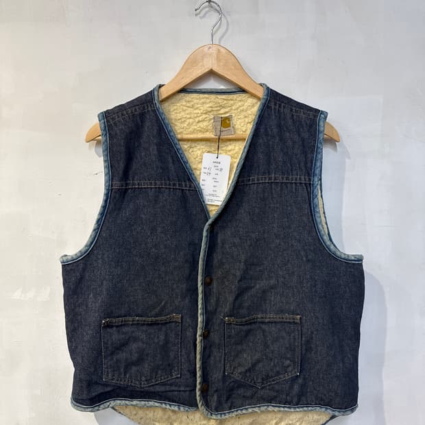 칼하트 데님 플리스 베스트 조끼