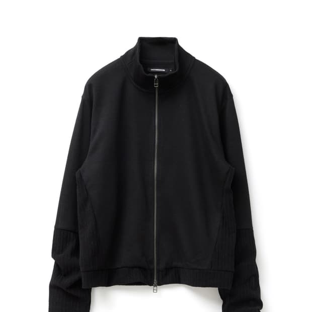 해칭룸  Double Sleeve Track Cardigan Black