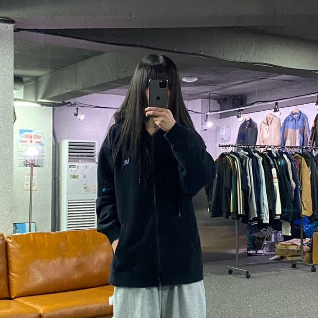 브라운브레스 자수로고 후드집업 B4471