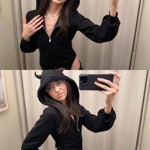 Nodress x Room SERVICE888 데빌후드집업 S