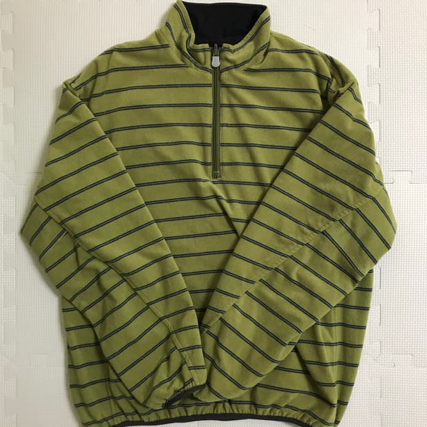 빈티지 리버시블 반집업후리스