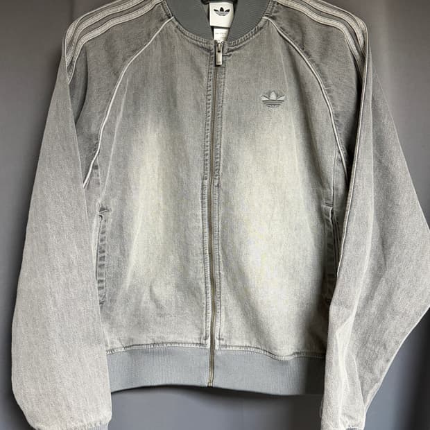 아디다스 SST 루즈 데님 블랙 워시 자켓 M