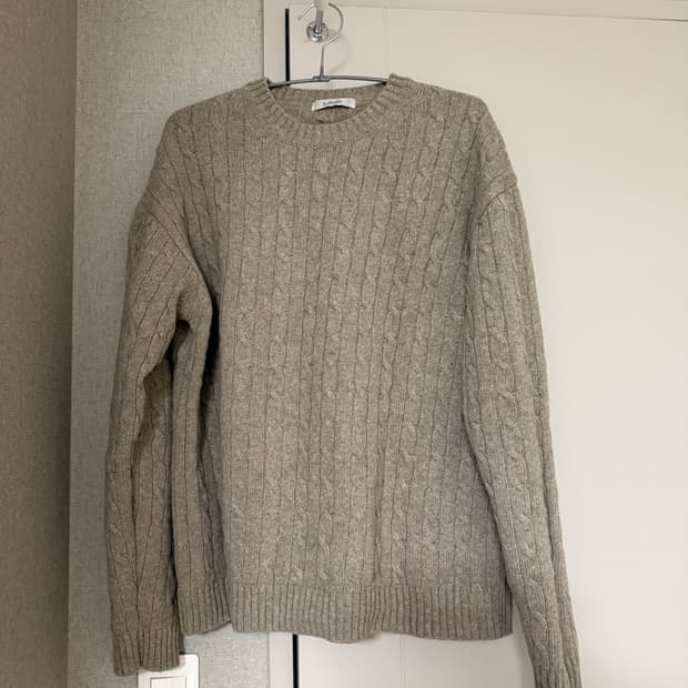 b.muse 비뮤즈 케이블 니트 브라운