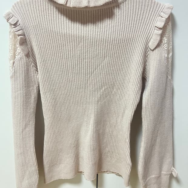 빈티지 리즈리사 니트긴팔골지핑크 스나계 히메갸루 라떼갸루