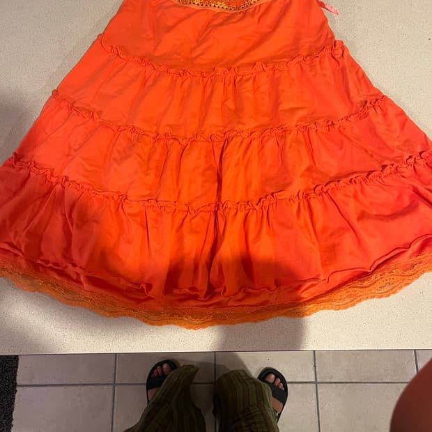 빈티지 오렌지 스커트