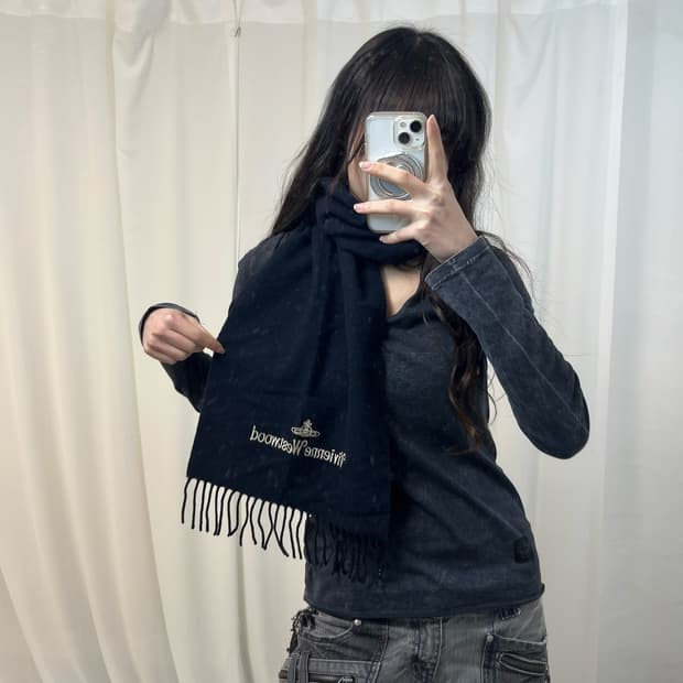 Vivienne Westwood Navy Scarf