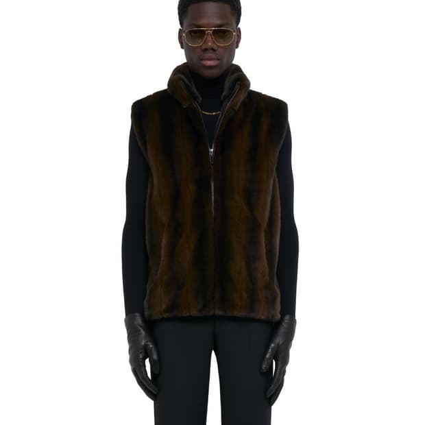 [박지훈님 착용] ernest w baker 24AW 밍크 해링턴 베스트