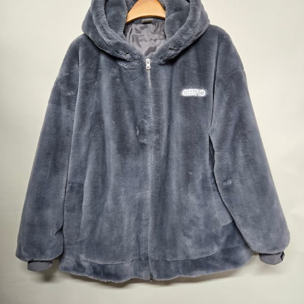 GBRO짐브로  후드 퍼 자켓 L 회색