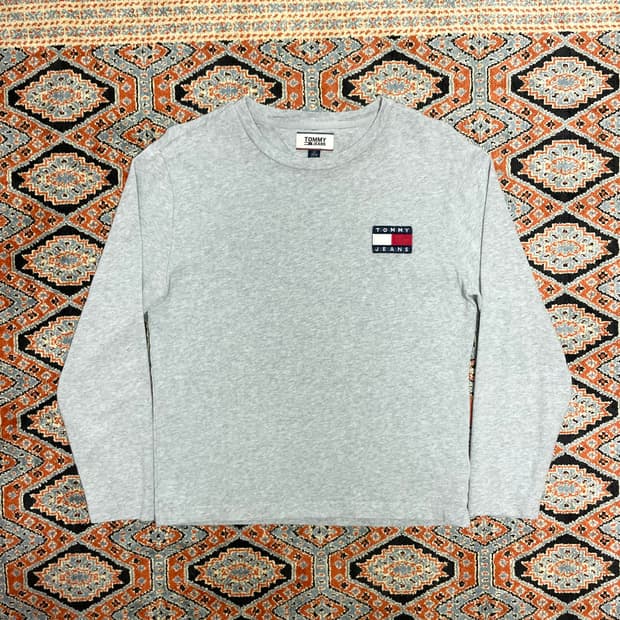 타미진스 시그니처로고 그레이 긴팔티셔츠 여성XS