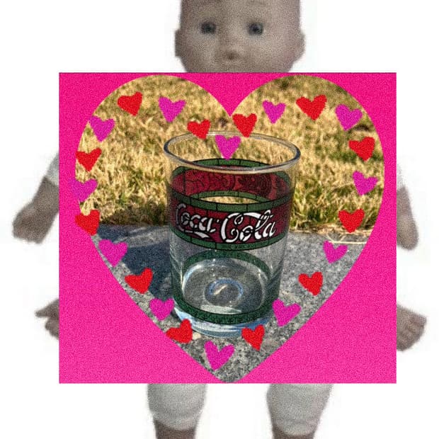 빈티지 코카콜라 유리컵