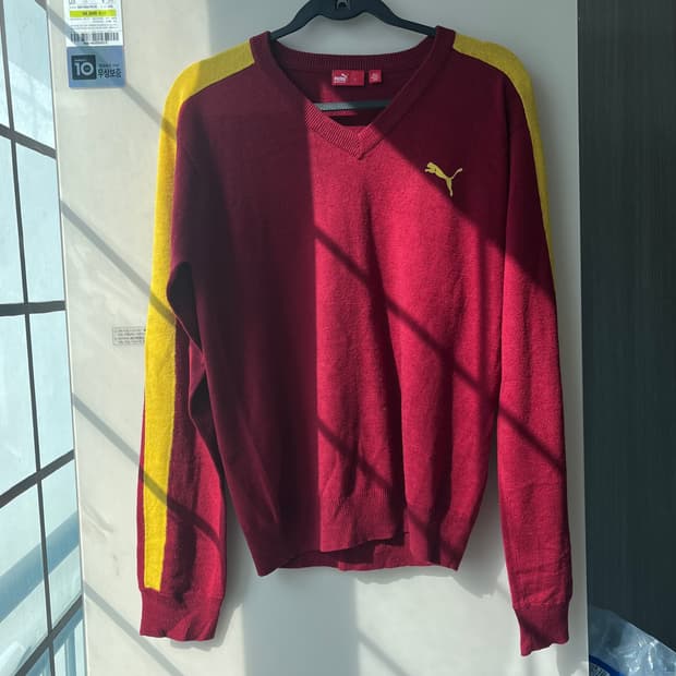 푸마 브루클린 브이넥 울 니트 저지 M