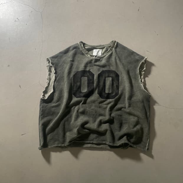 KZ ATELIER Cut-Off Vintage Sweat Vest