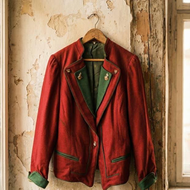  유러피안 클래식 티롤리안 울 재킷