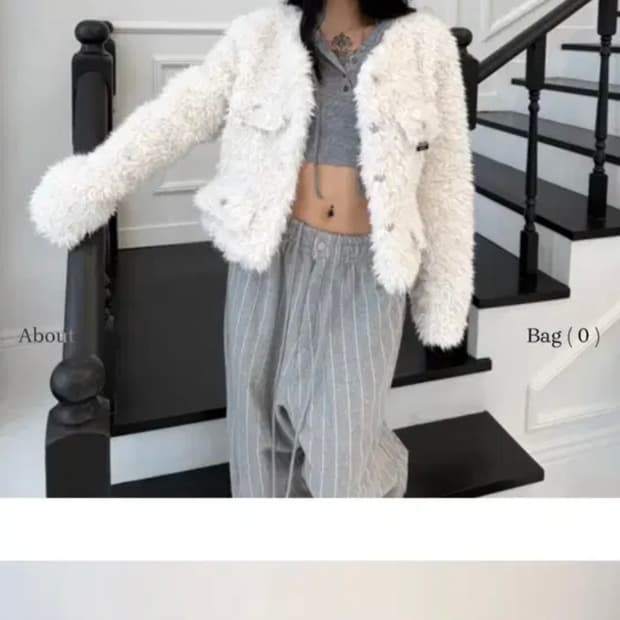 미스테리어스호텔 푸들퍼자켓 블랙