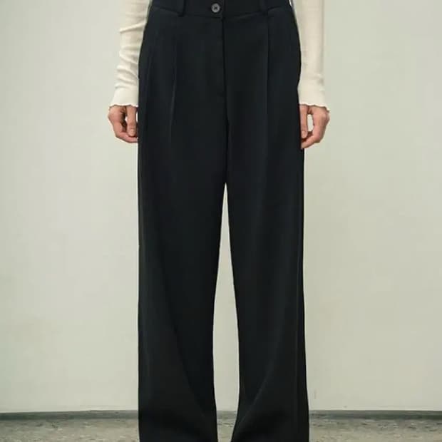 시야쥬 핀턱 와이드 슬랙스