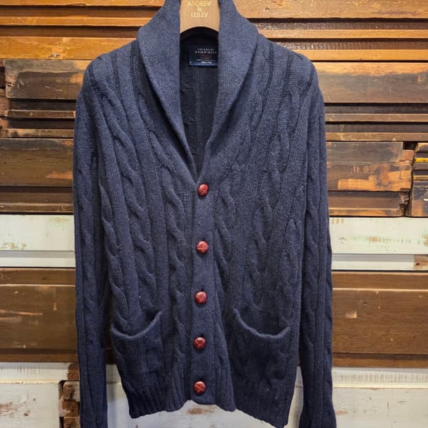 찰스 트윗 숄칼라니트 가디건