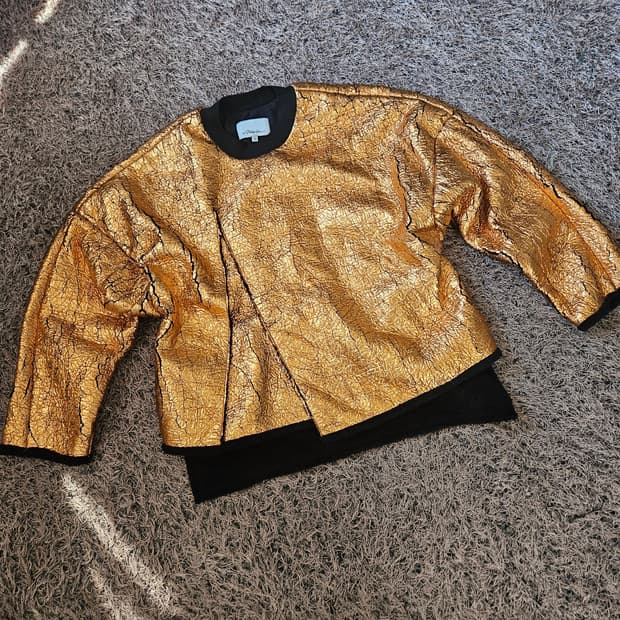 3.1필립림(Phillip Lim) 컷 어웨이 메탈릭 스웻 셔츠 XS