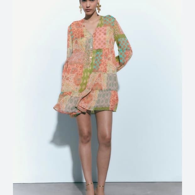 자라 패치워크 원피스
