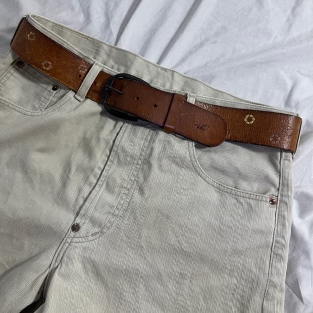 홀리스터 플라워 패턴 레더 벨트 히피 웨스턴 보호 시크