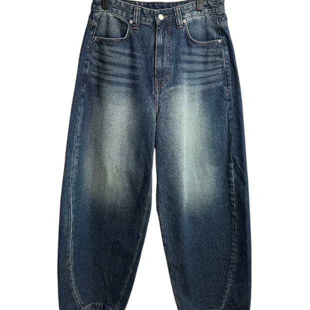 노운 커브드 와이드 데님팬츠 1 size