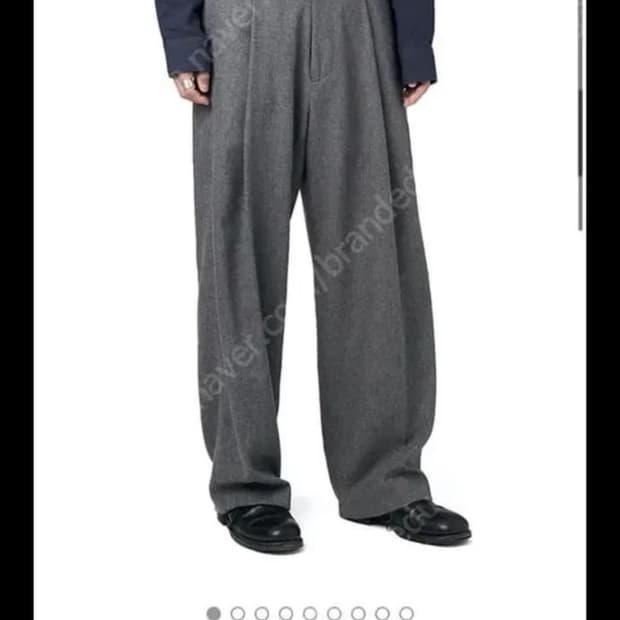 [4] 해칭룸 딥 플리츠 트라우저 울 챠콜 새상품